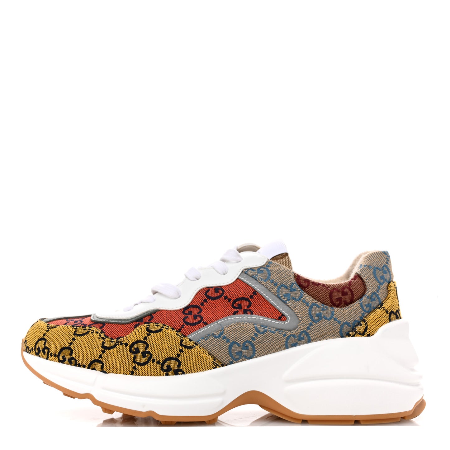 Monogram Multicolor Demetra Womens Rhyton Sneakers 39 Yellow Blue Great White Tabasco