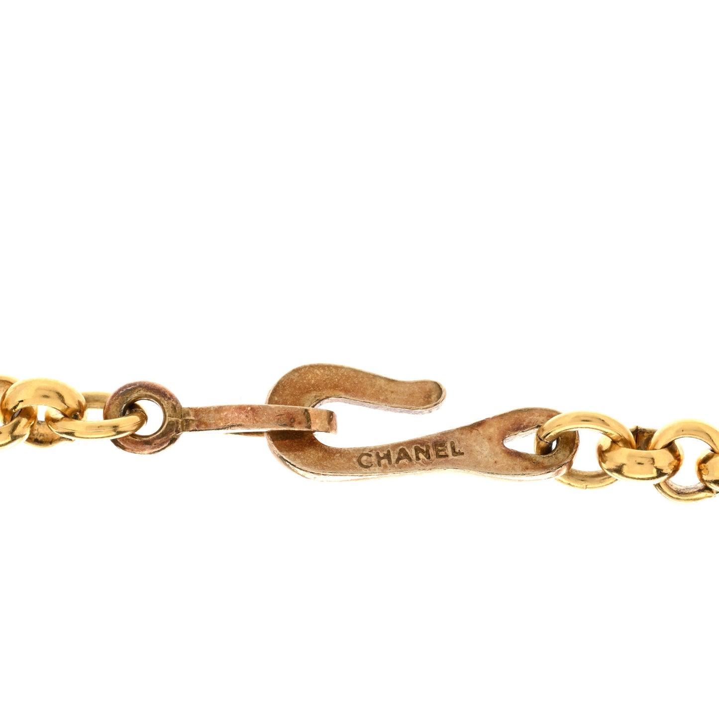 CC Chain Pendant Necklace Gold