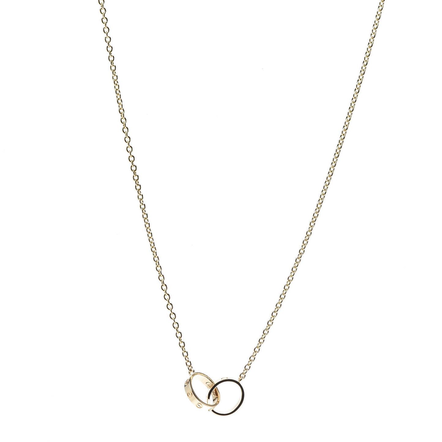 18K Yellow Gold Interlocking LOVE Necklace