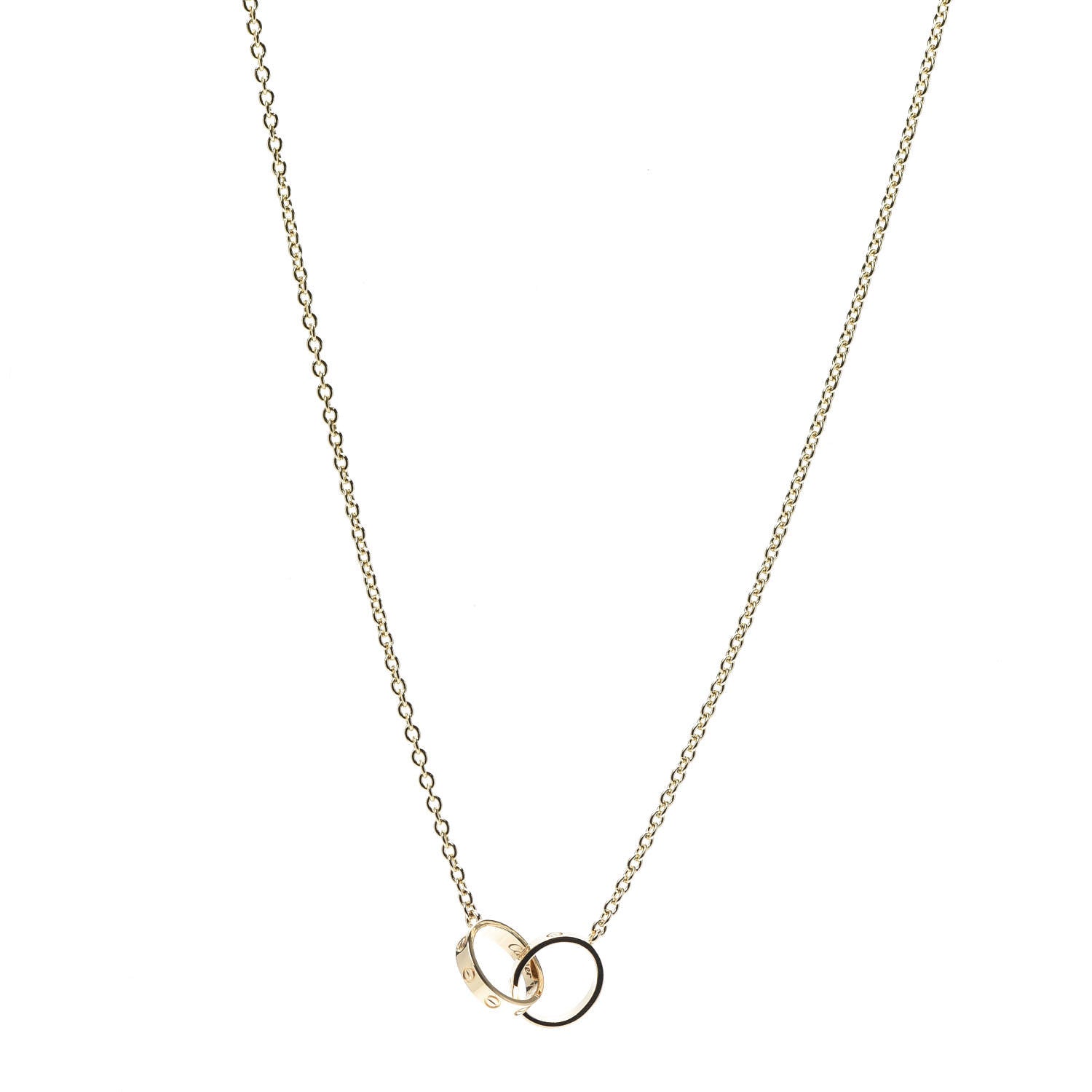 Cartier 18K Yellow Gold Interlocking LOVE Necklace 1 of 7
