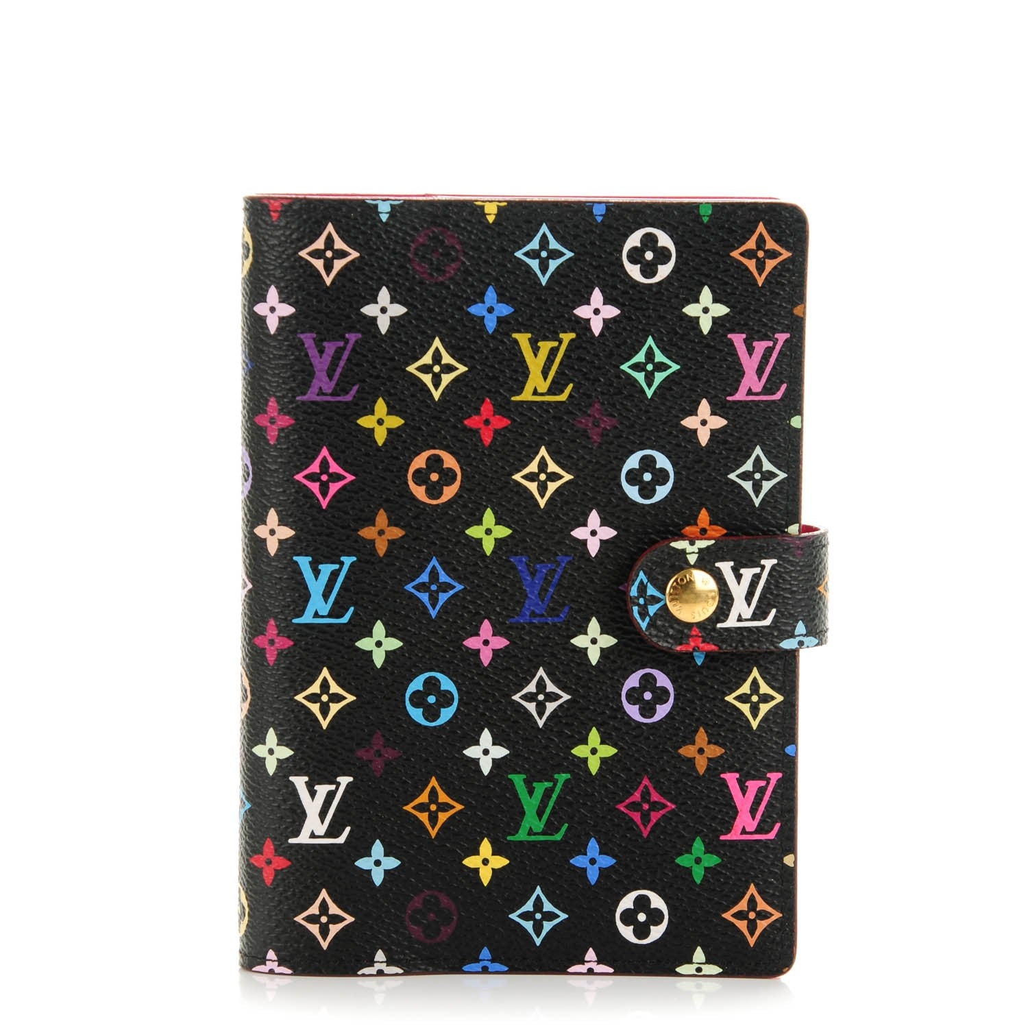 Louis Vuitton Monogram Multicolor Small Ring Agenda Cover Black Grenade 1 of 7