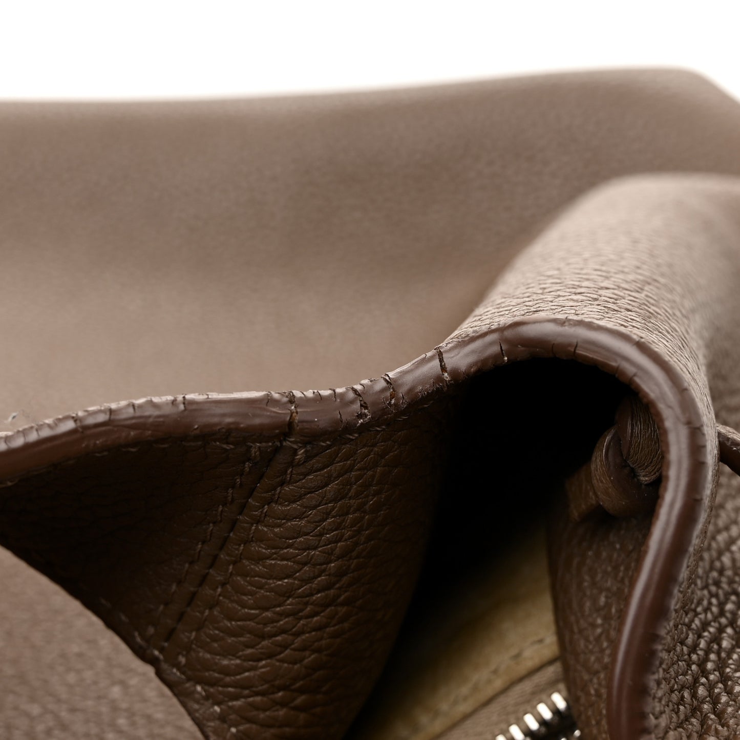 Grained Calfskin Duplex Tote Taupe
