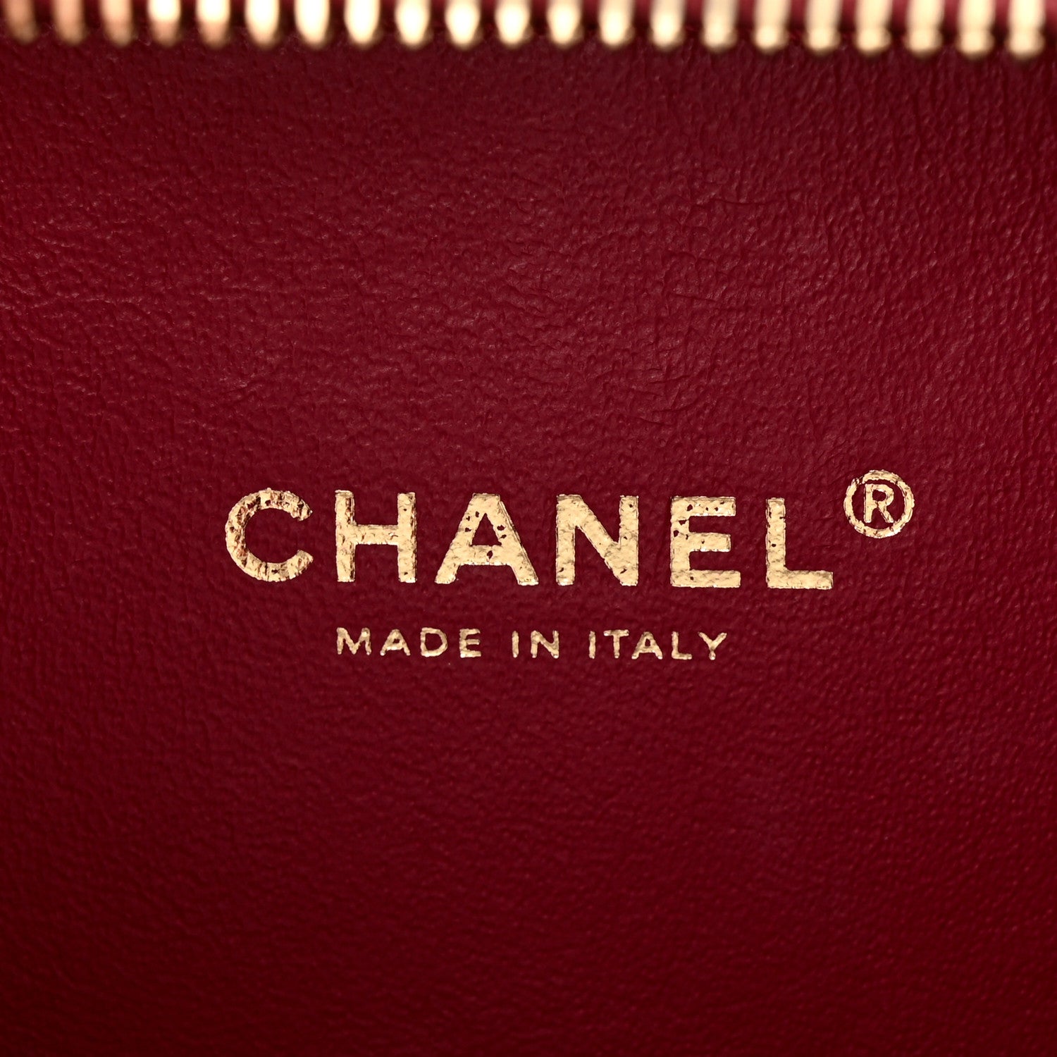 Chanel Caviar Quilted Small CC Filigree Vanity Case Burgundy 6 of 11