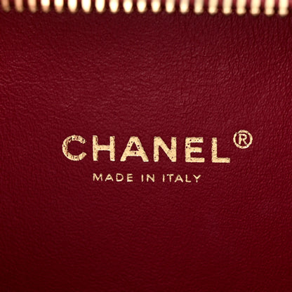 Chanel Caviar Quilted Small CC Filigree Vanity Case Burgundy 6 of 11