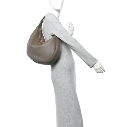 Celine Supple Grained Calfskin Large Lulu Shoulder Bag Souris 2 of 11