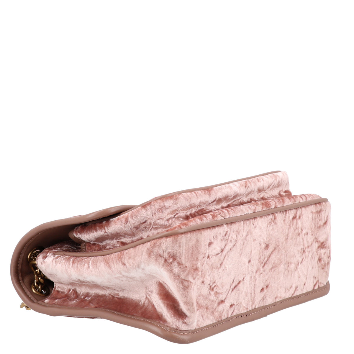 Velvet Monogram Matelasse Baby Niki Chain Satchel Pink