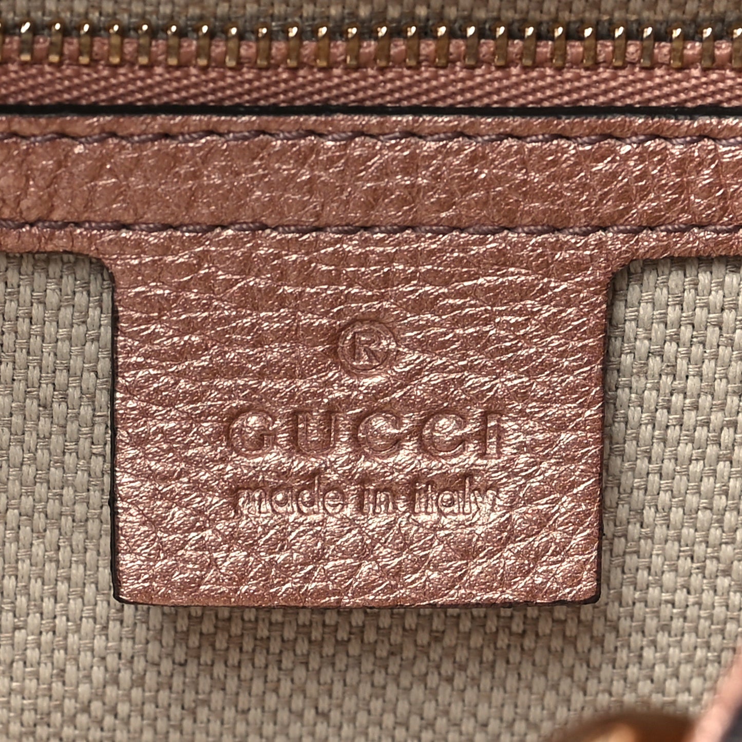 Metallic Pebbled Calfskin Small Soho Shoulder Bag Pink