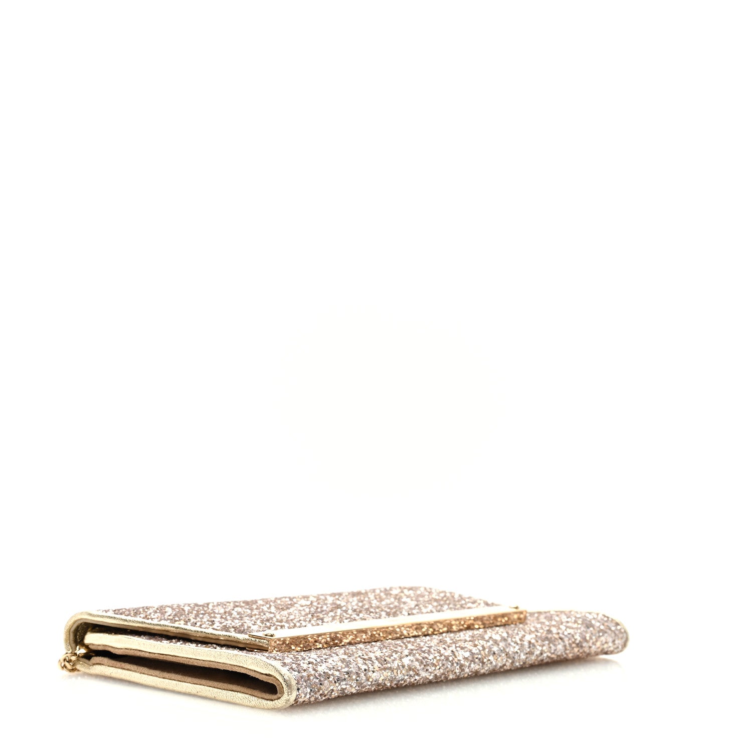 Jimmy Choo Coarse Glitter Margot Clutch Nude 4 of 9