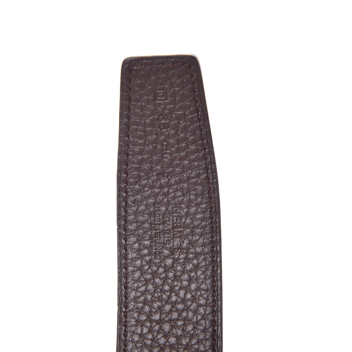 Hermes Box Togo 32mm H Belt 85 Black Chocolate 4 of 6