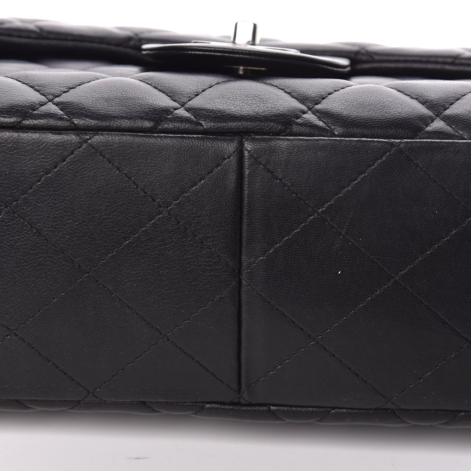 Chanel Lambskin Quilted Jumbo Single Flap Black 10 of 11