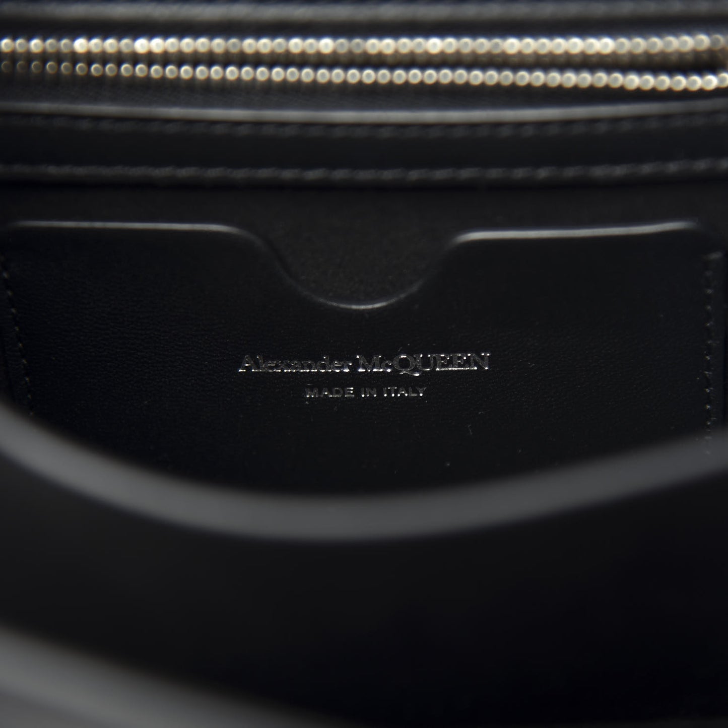 Calfskin Embroidered Knuckle Crossbody Black