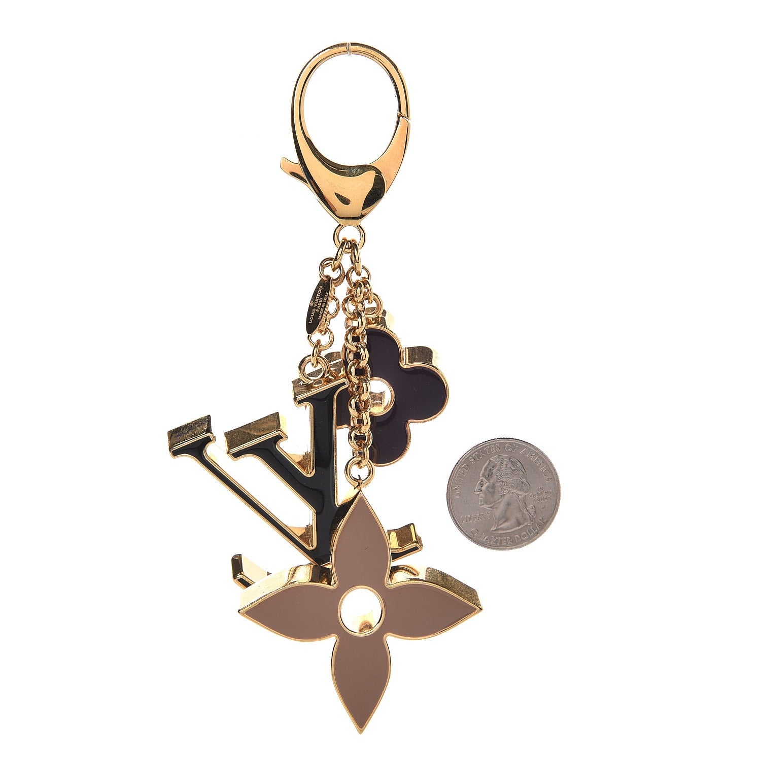 Louis Vuitton Fleur De Monogram Bag Charm Dore 2 of 4