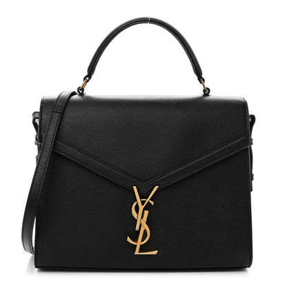 Saint Laurent Grain de Poudre Medium Classic Monogram Cassandra Top Handle Black 1 of 9