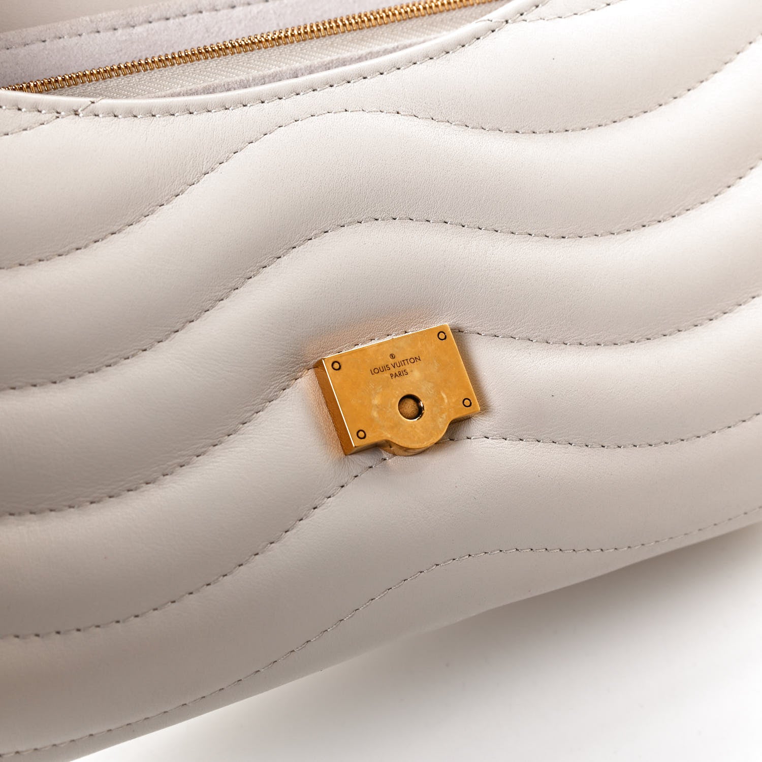Louis Vuitton Calfskin LV New Wave Chain Bag Ivory 7 of 12