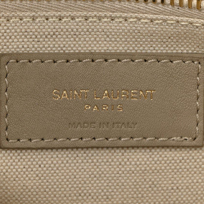 Saint Laurent Linen Calfskin Small Rive Gauche Tote Beige Sea Salt 6 of 10