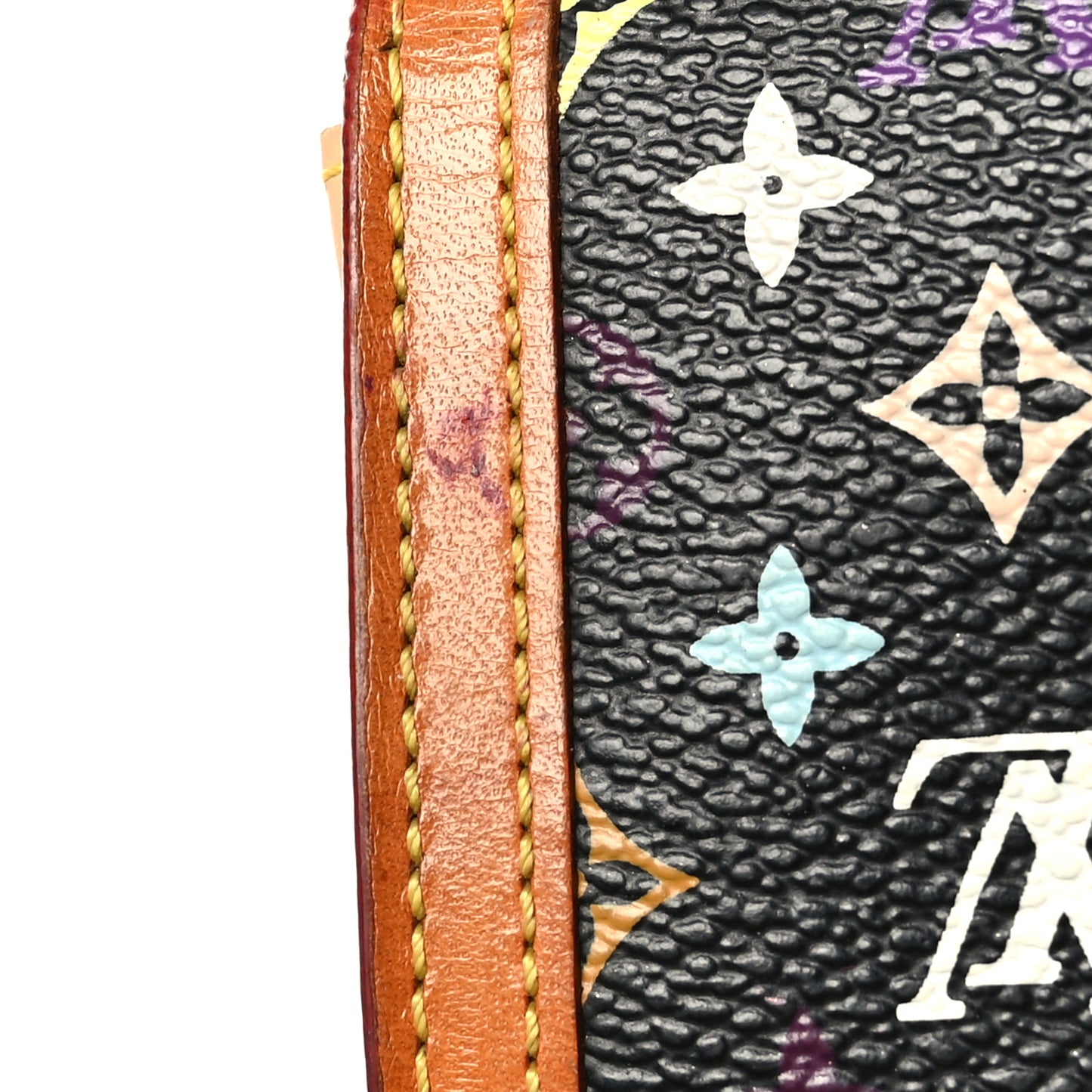 Monogram Multicolor Porte-Monnaie Plat Coin Purse Black