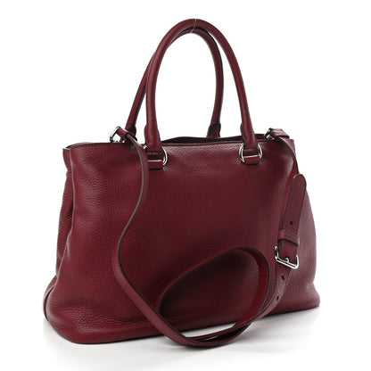 Prada Vitello Daino Tote Cerise 3 of 9