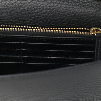 Gucci Dollar Calfskin Interlocking G Chain Wallet Black 11 of 12