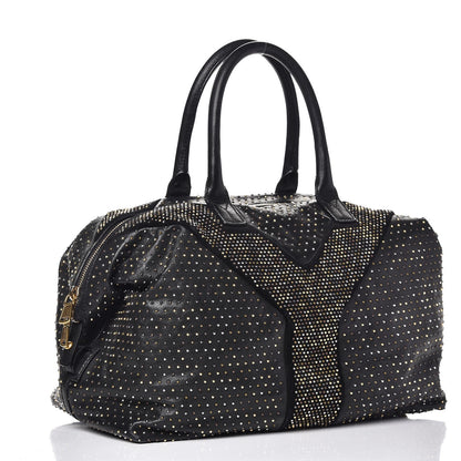 Saint Laurent Calfskin Studded Sac Y Rock Black 3 of 8