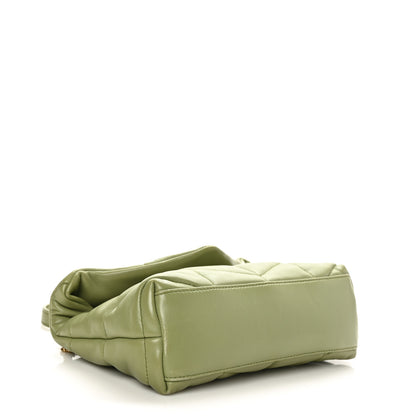 Saint Laurent Lambskin Quilted Toy Loulou Puffer Monogram Chain Satchel Light Pistache 4 of 6