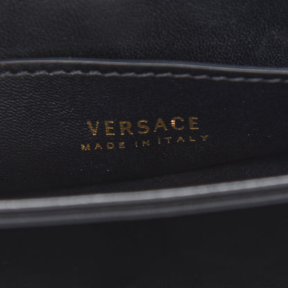 Versace Suede Studded Virtus Chain Clutch Black 6 of 9