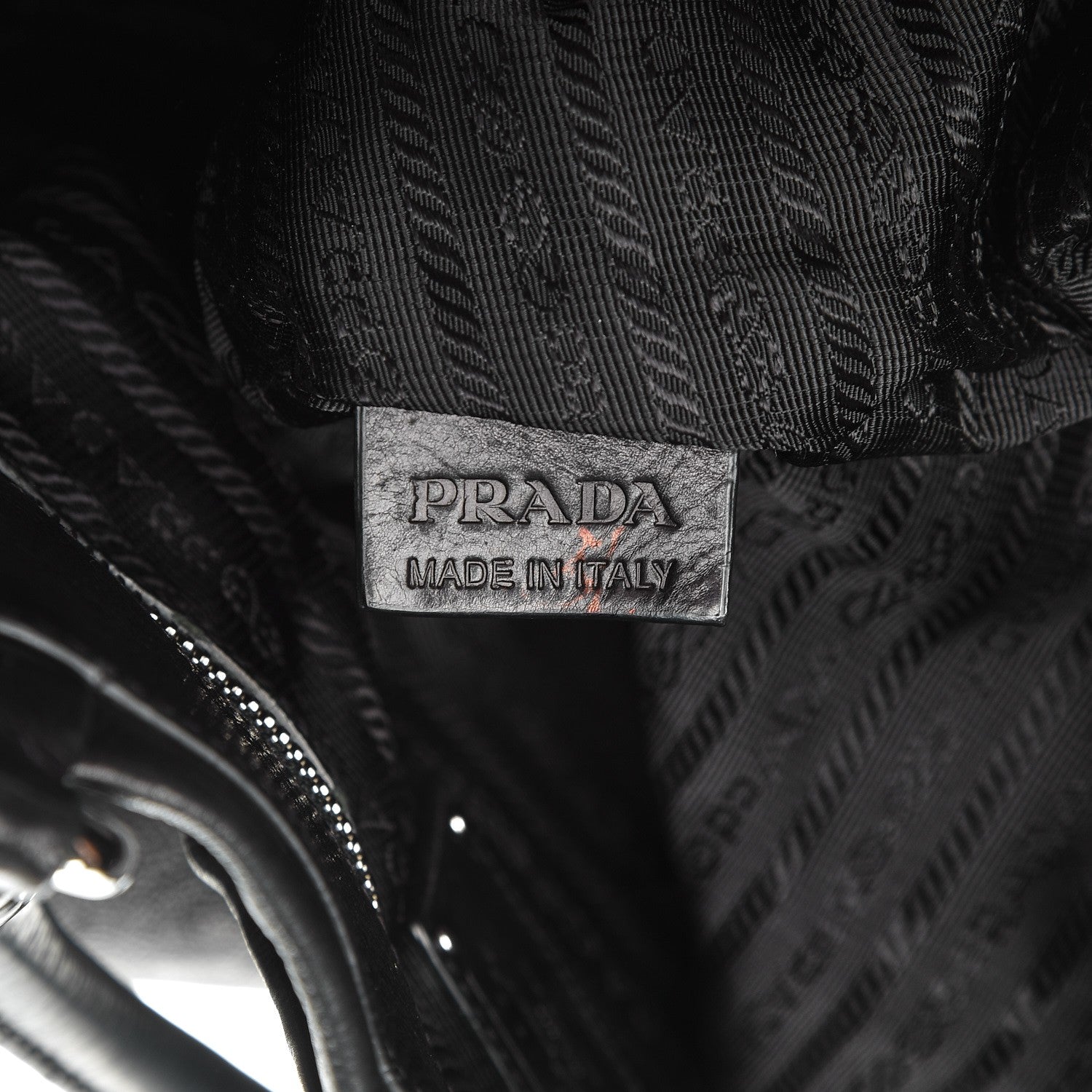 Prada Soft Calf Pleated Shoulder Bag Nero Black 8 of 12