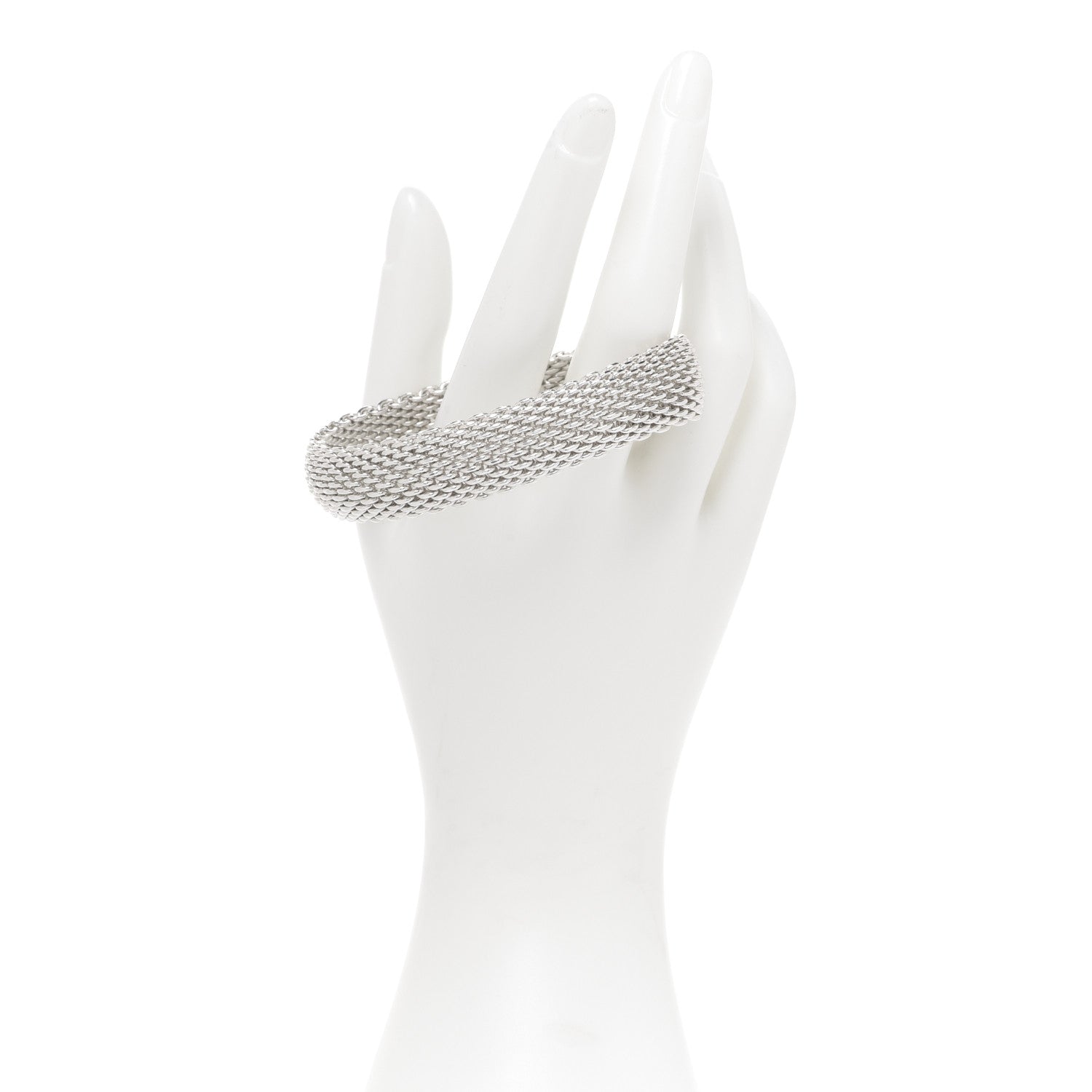 Tiffany Sterling Silver Somerset Mesh Bracelet 2 of 4