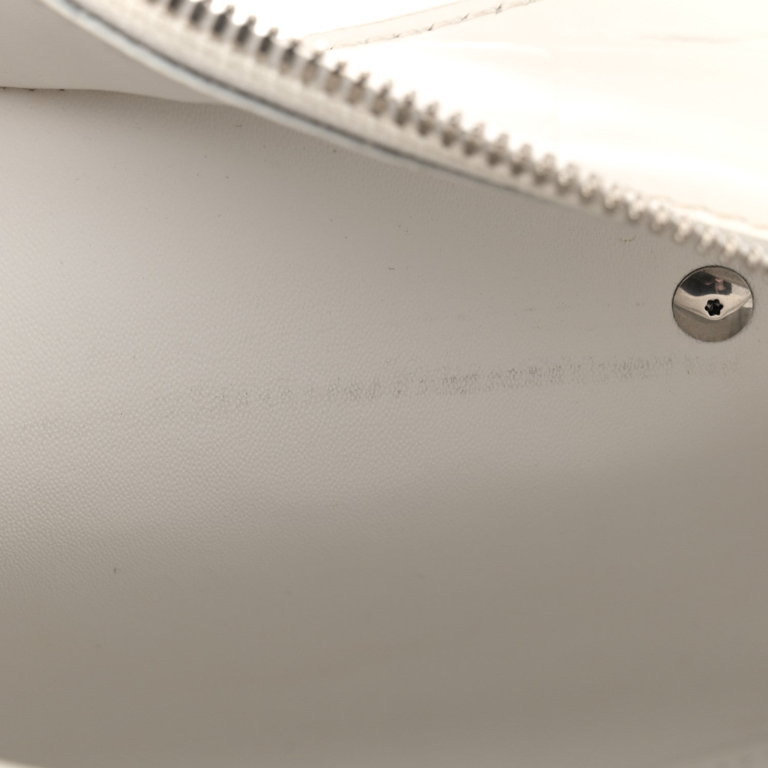 Balenciaga Semi Shiny Calfskin Crocodile Embossed Neo Classic Silver Hardware Mini City White 12 of 17