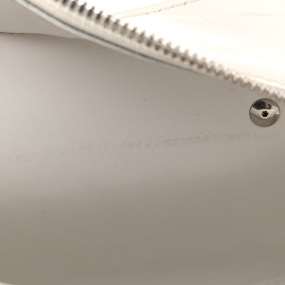 Balenciaga Semi Shiny Calfskin Crocodile Embossed Neo Classic Silver Hardware Mini City White 12 of 17