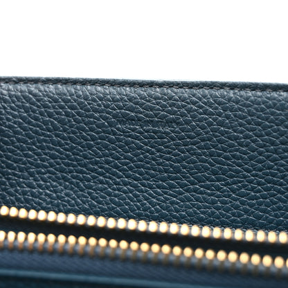 Celine Grained Calfskin Small 16 Top Handle Bag Petrol 7 of 11