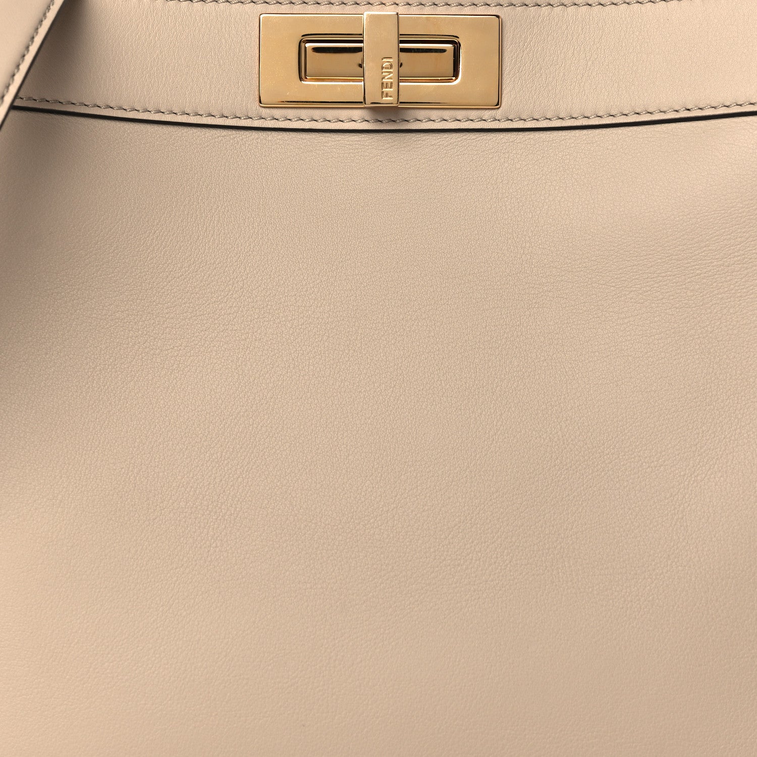 Fendi Vitello Seta Canvas FF Embroidered Medium Peekaboo I SEE U Satchel Nuvola Grezzo White 9 of 11