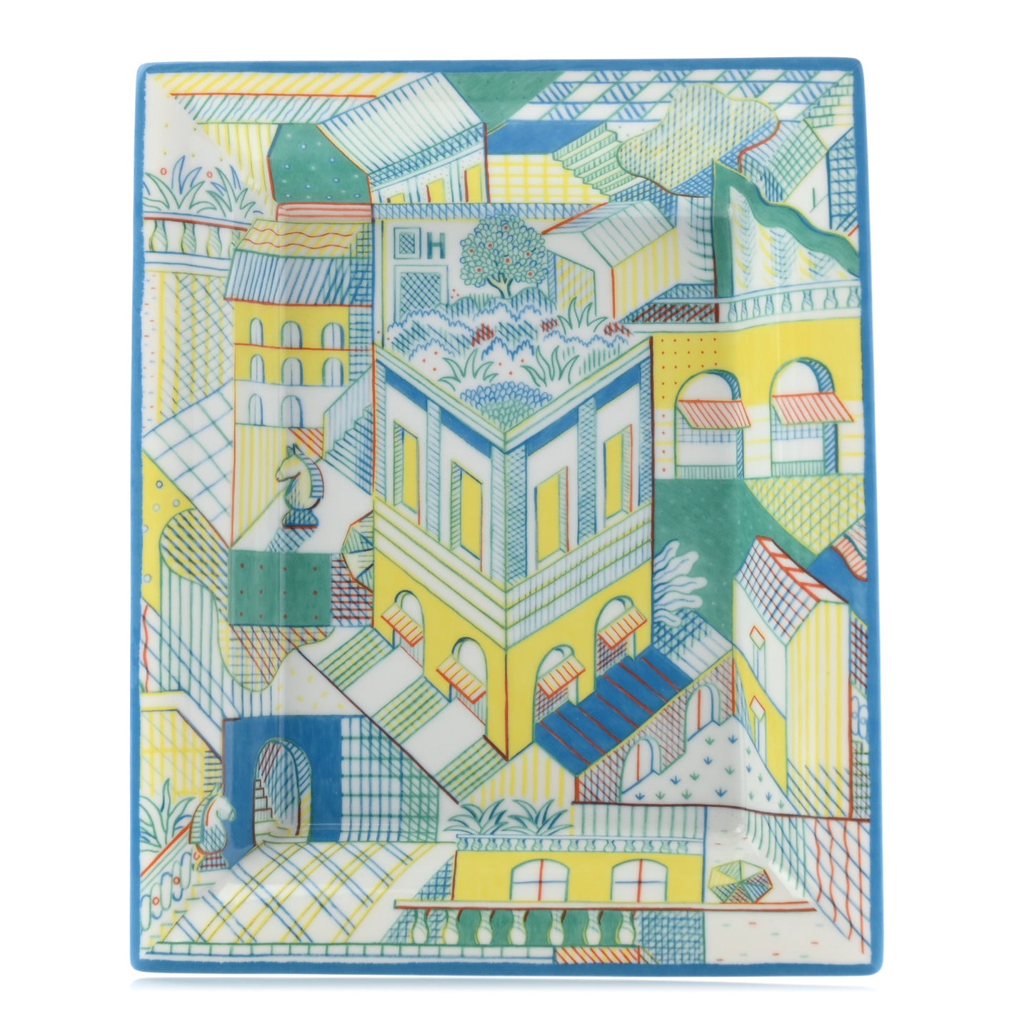 Limoges Porcelain Les Cavaliers Change Tray