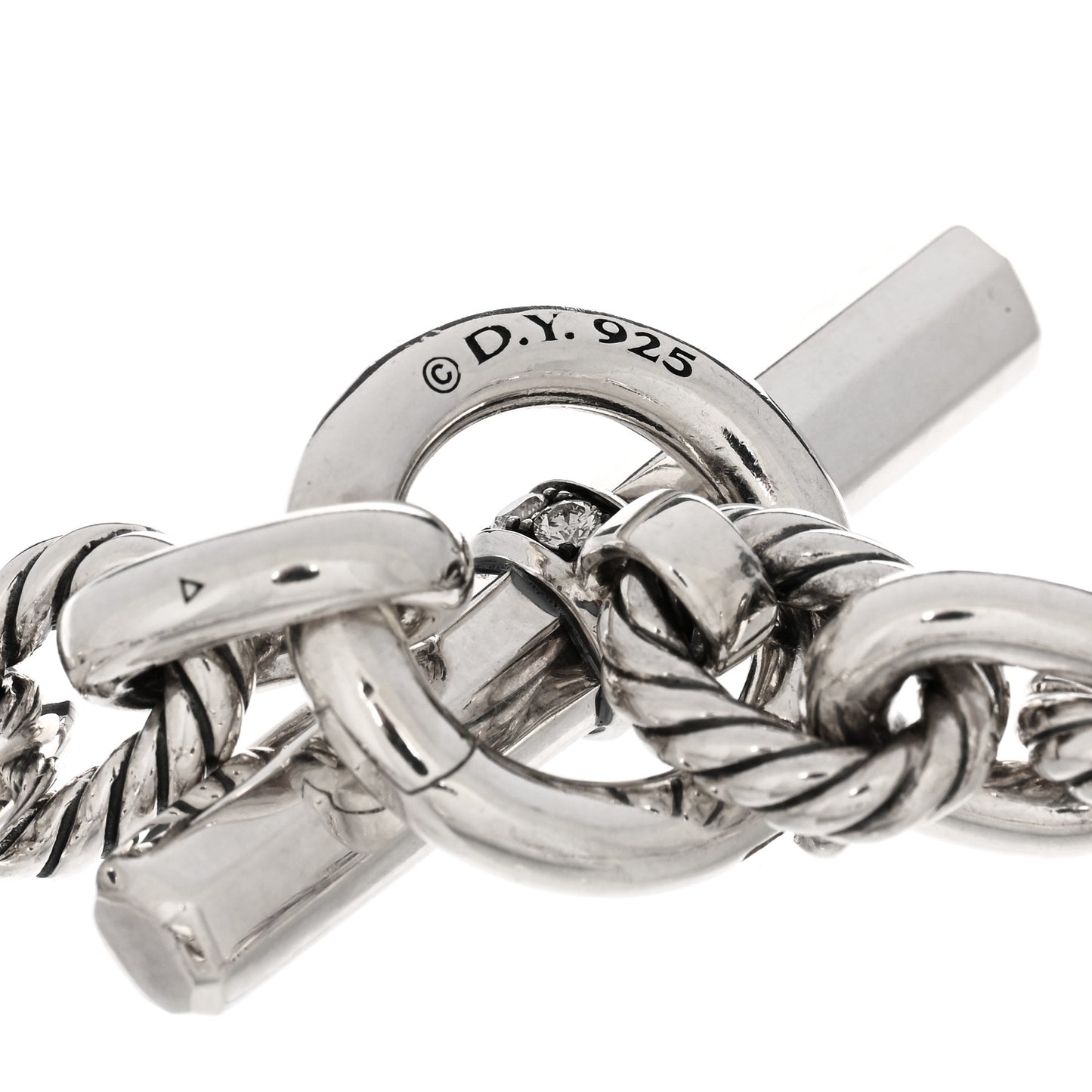 Sterling Silver Diamond Lexington Chain Bracelet