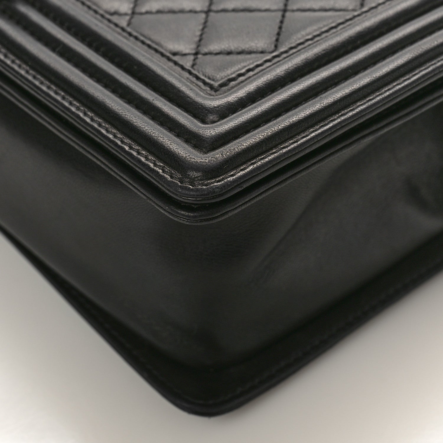 Chanel Lambskin Quilted Medium Boy Flap Black 9 of 10