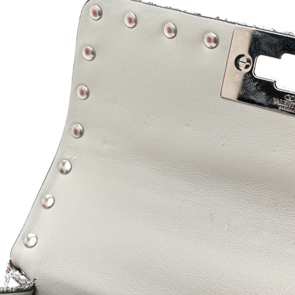 Valentino Garavani Glitter Mini Rockstud Spike Shoulder Bag Silver 11 of 11