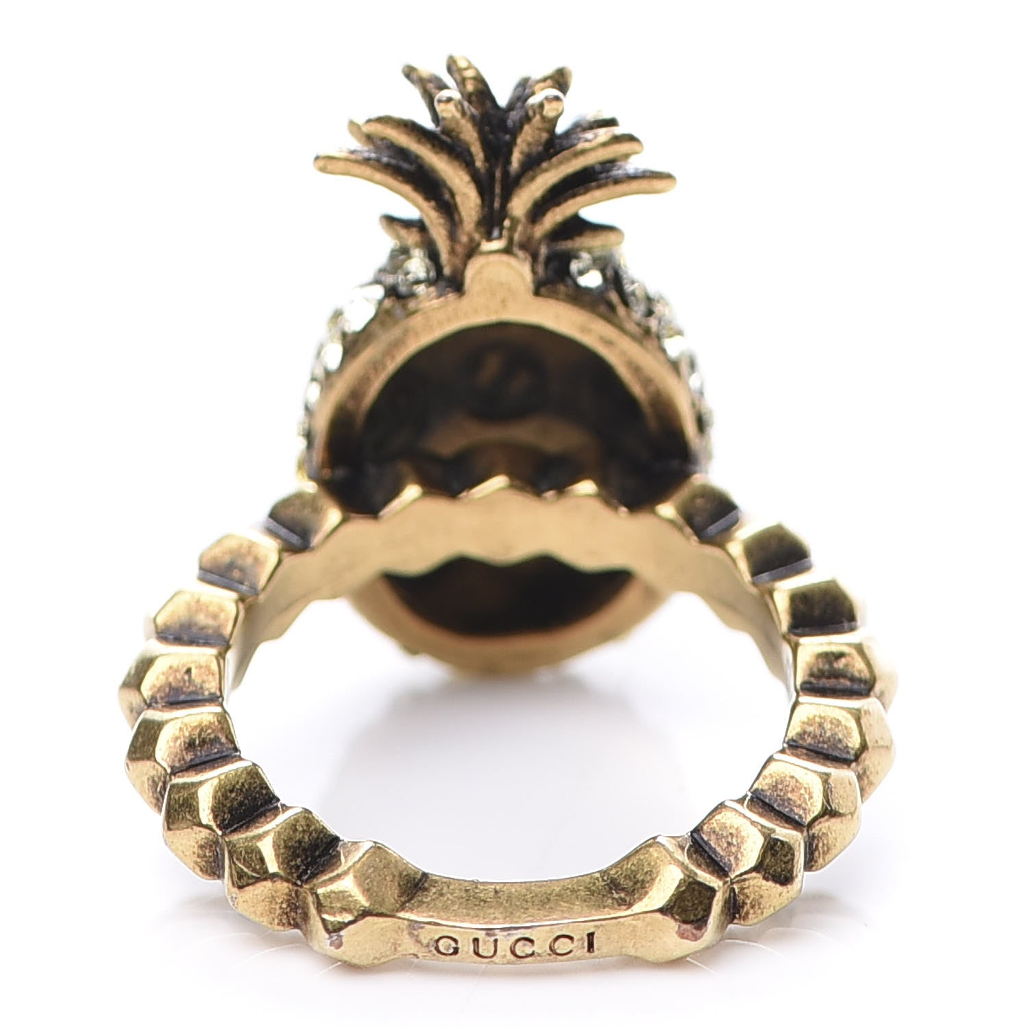 Gucci Crystal Pineapple Motif Ring M 3 of 7