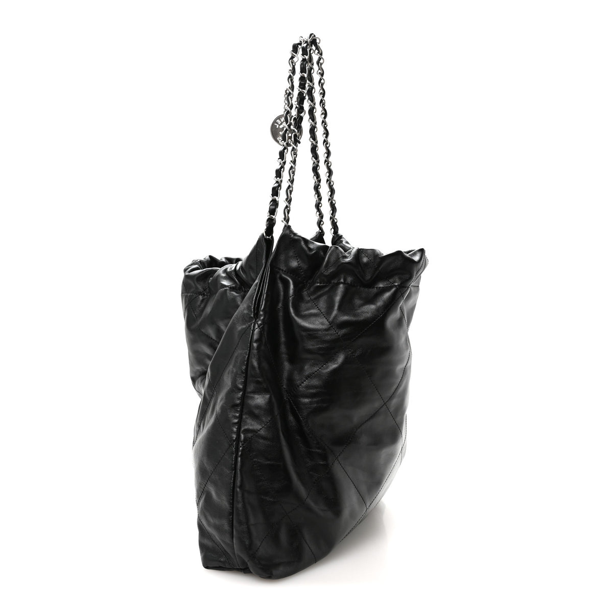 Chanel Shiny Calfskin Quilted Chanel 22 Black 4 of 12