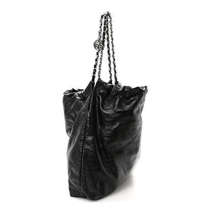 Chanel Shiny Calfskin Quilted Chanel 22 Black 4 of 12