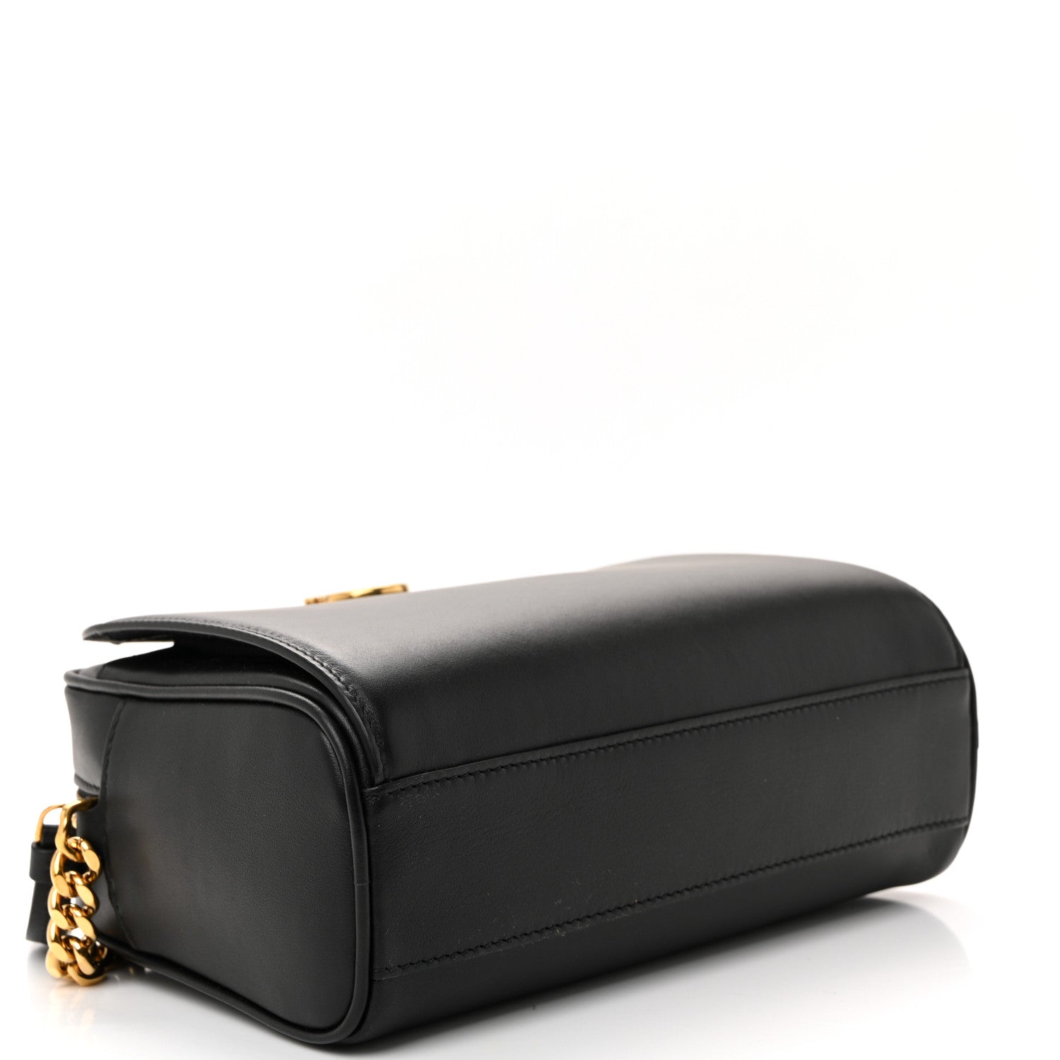 Salvatore Ferragamo Calfskin Trifolio Camera Crossbody Bag Black 4 of 9