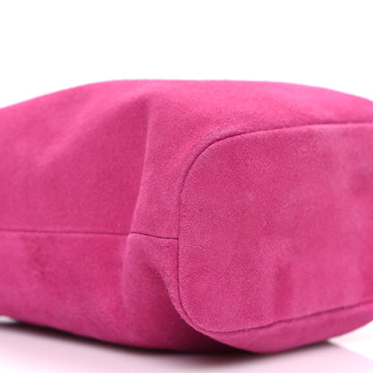 Miu Miu Camoscio Mini Drawstring Bag Fuxia 9 of 10
