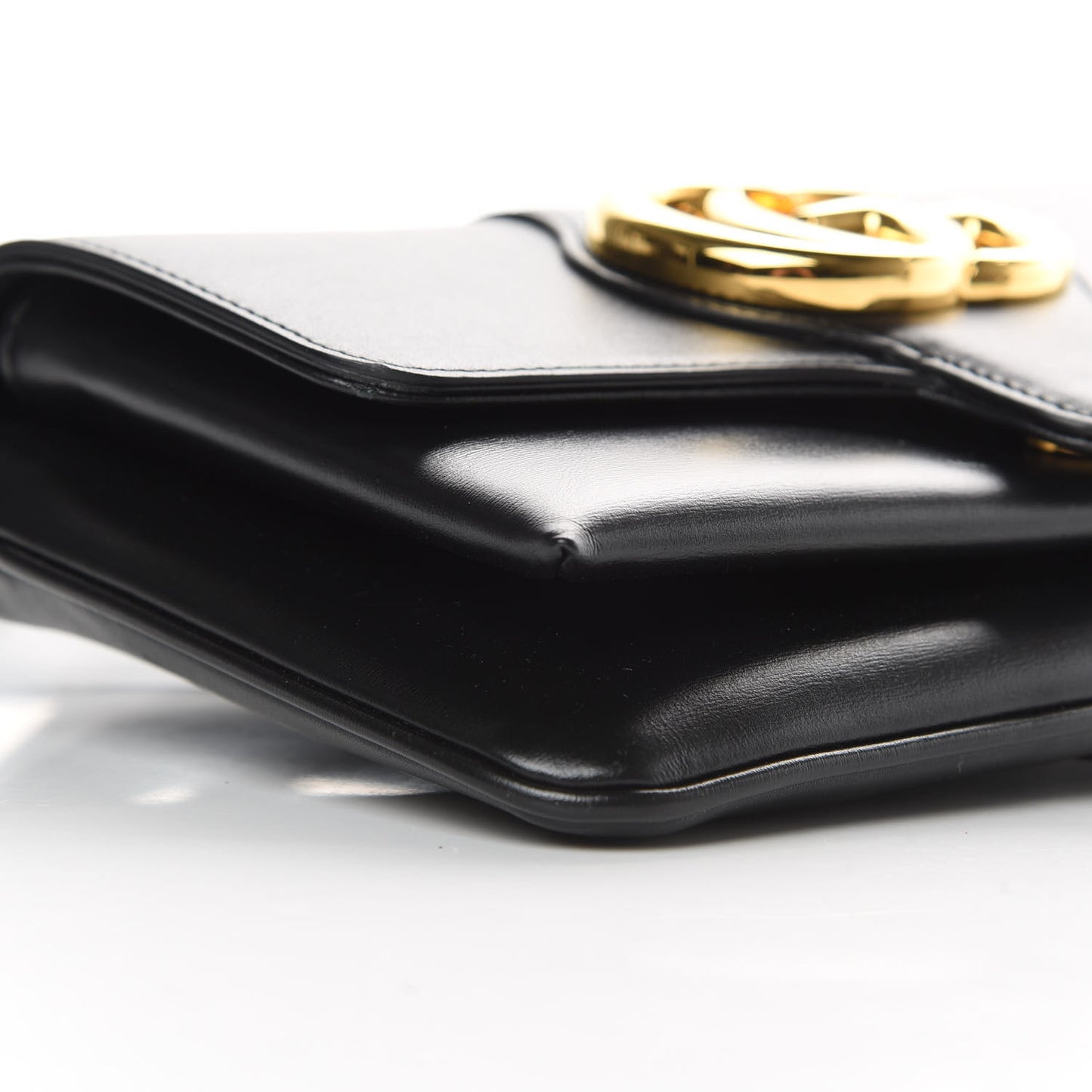Vitello Palmellato Lux Small Arli Flap Shoulder Bag Black