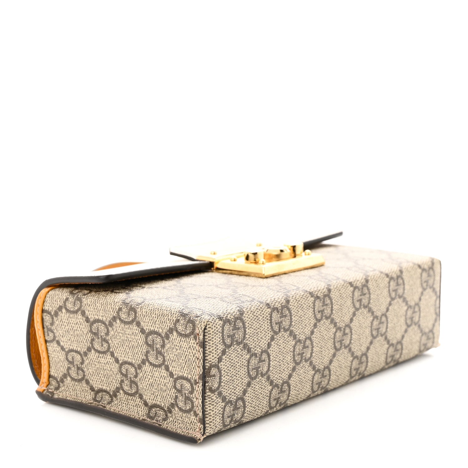 Gucci GG Supreme Monogram New Sakai Calfskin Mini Padlock Top Handle Shoulder Bag Beige Ebony Mystic White Sun Oil 4 of 10