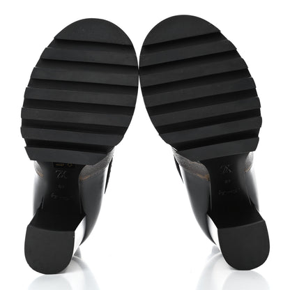 Louis Vuitton Glazed Calfskin Monogram Embellished Star Trail Ankle Boots 40 Black 4 of 4