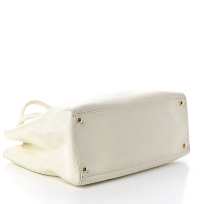 Chanel Calfskin Cerf Executive Shopper Tote White 4 of 10