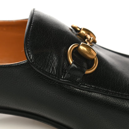 Gucci Goatskin Womens Horsebit Loafers 38 Black 12 of 16