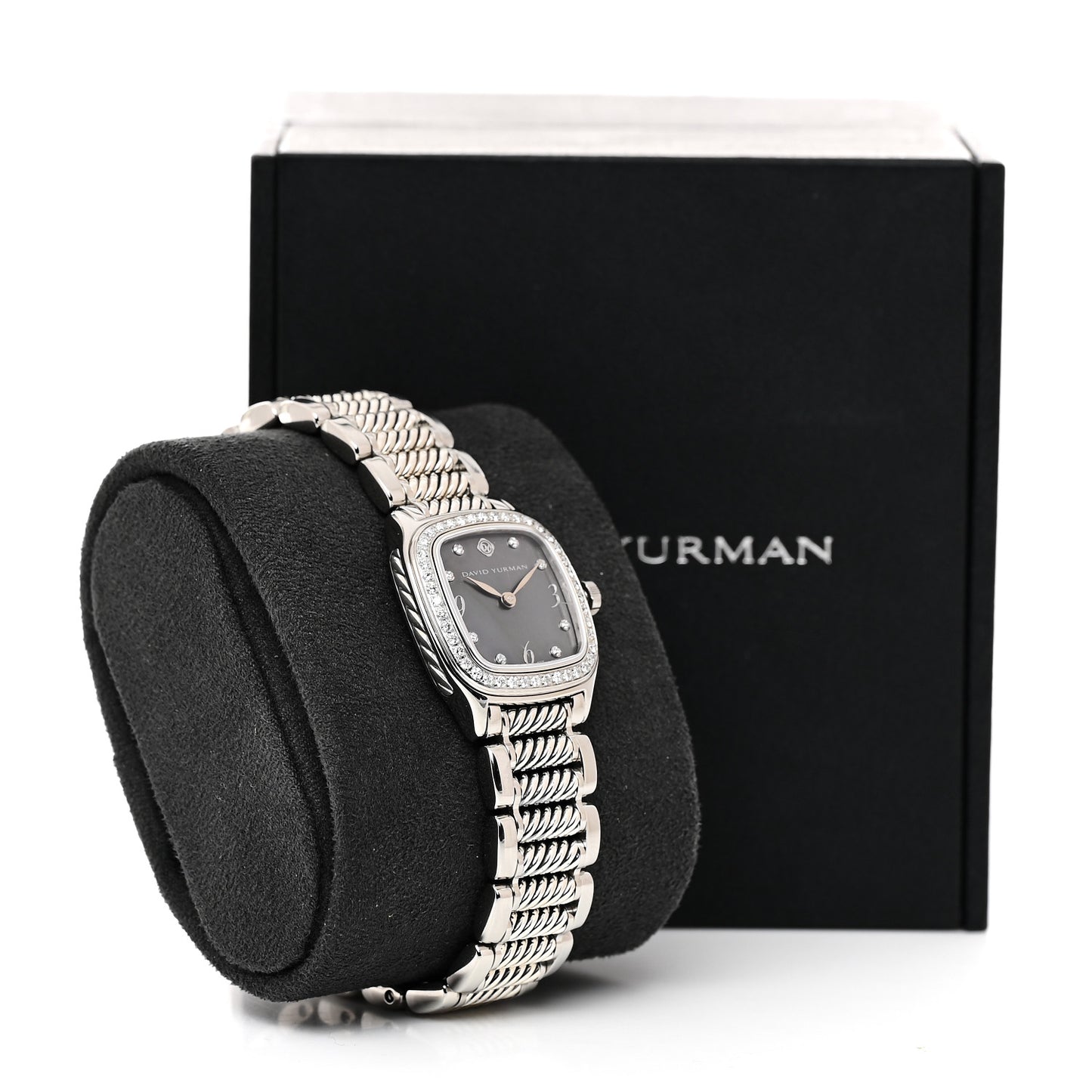 Stainless Steel Diamond Bezel Blue Mother of Pearl 25mm Thoroughbred Quartz Watch