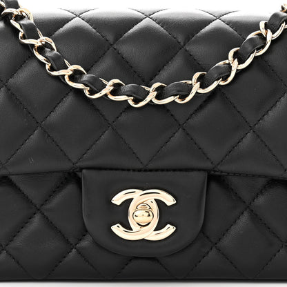 Chanel Lambskin Quilted Mini Rectangular Flap Black 8 of 11