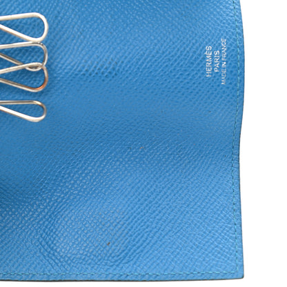 Hermes Epsom Bearn Multicles 4 Key Holder Bleu Zanzibar 11 of 11