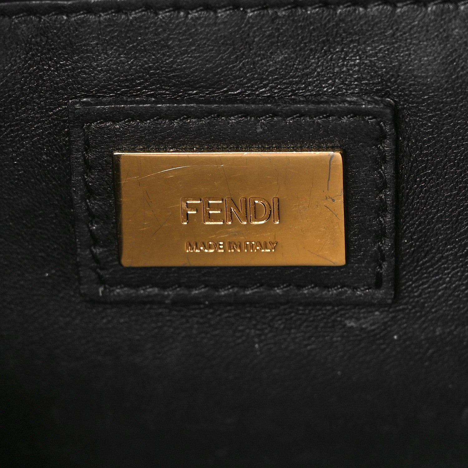 Fendi Nappa Mini Peekaboo Iconic Satchel Black 6 of 11