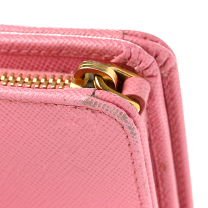 Prada Vitello Move Compact Wallet Geranio 9 of 9